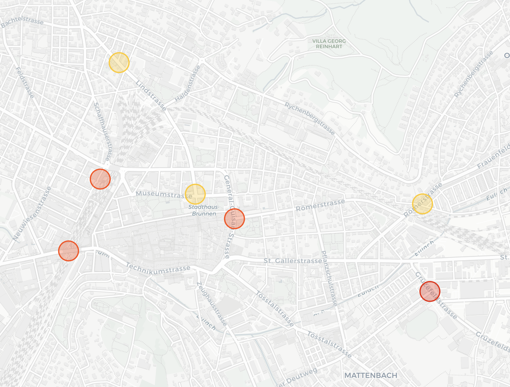 Vorschau Velounfall-Hotspots